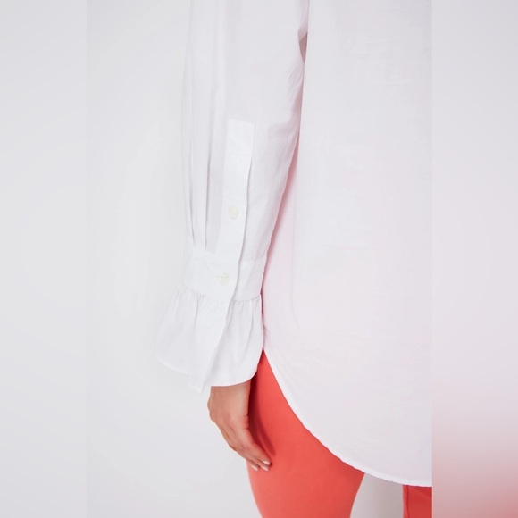 ALEX MILL Women's Easy Ruffle White Shirt Size L - Picture 5 of 13